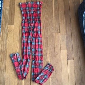 Vintage Red Tartan Plaid tights from Contempo Casuals  punk goth
